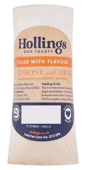 Hollings Dog Treats Filled Bone With Chicken