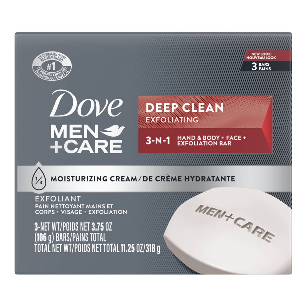 Dove Men + Care Deep Clean Bar (318 g, 3 ct)