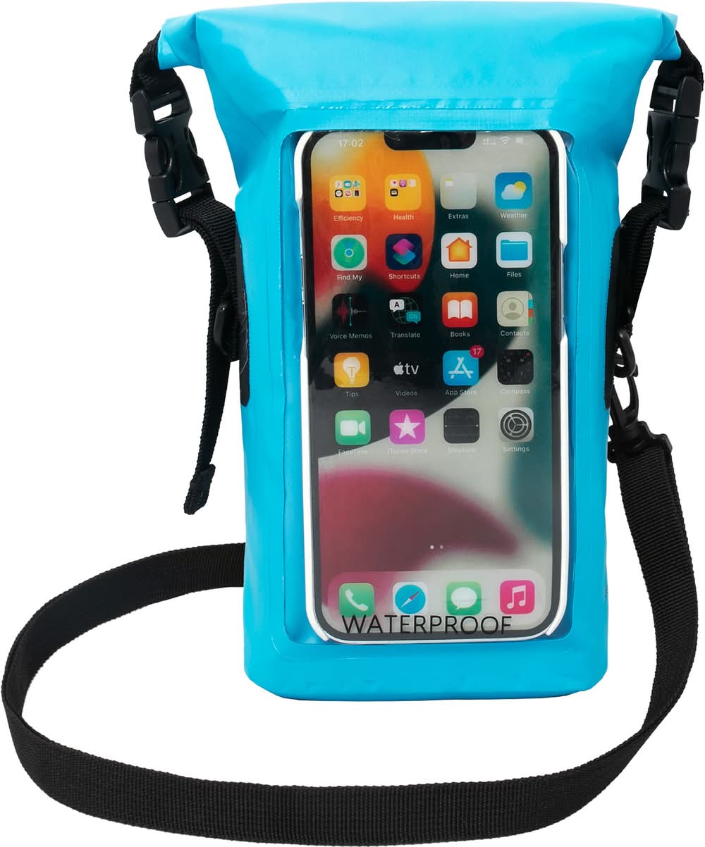 geckobrands Waterproof Phone Tote (Neon Blue)