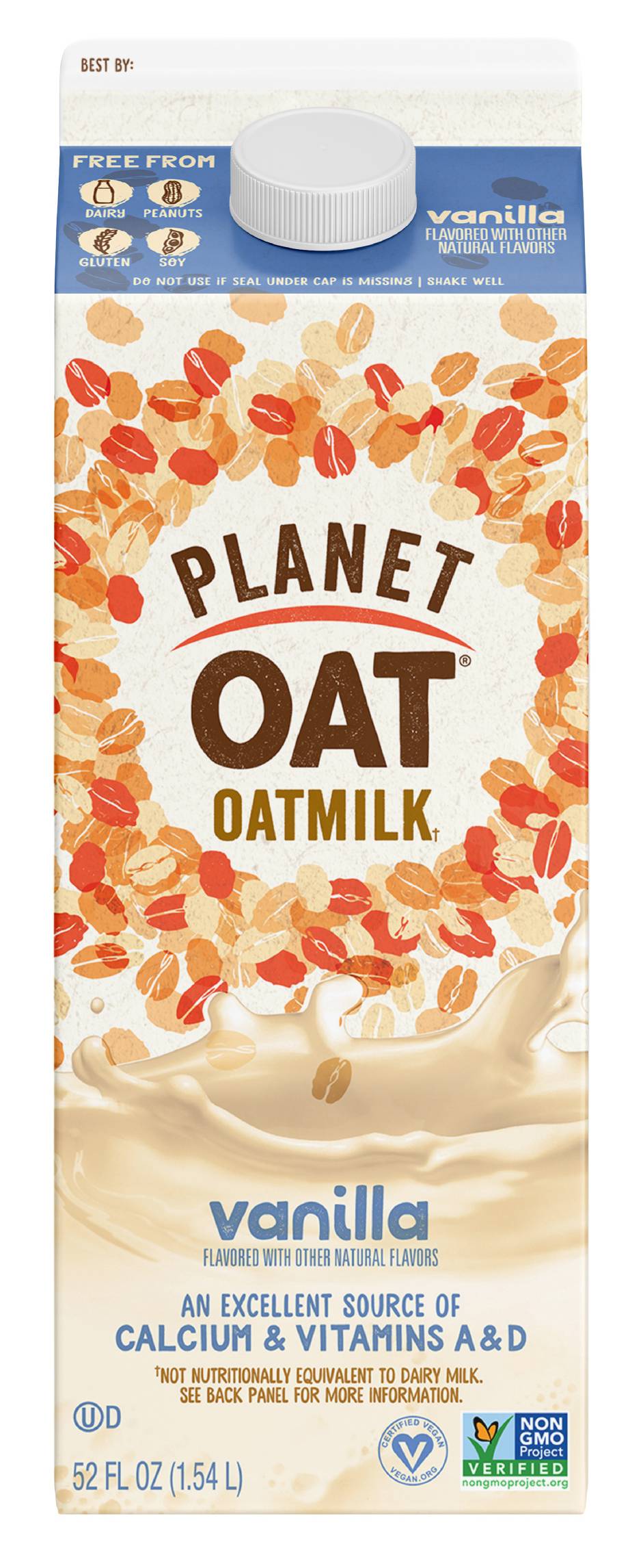 Planet Oat Dairy Free Vanilla Oatmilk (52 fl oz)