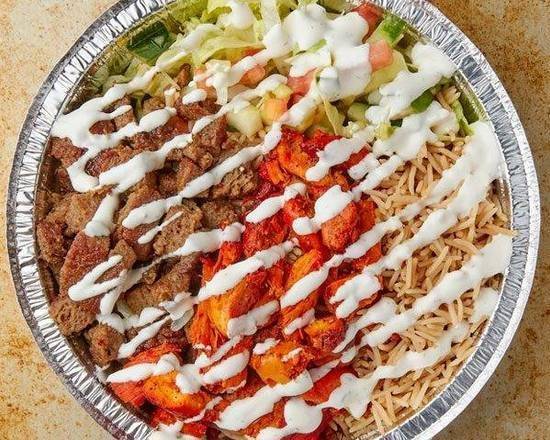 Chicken Over Rice with Soda