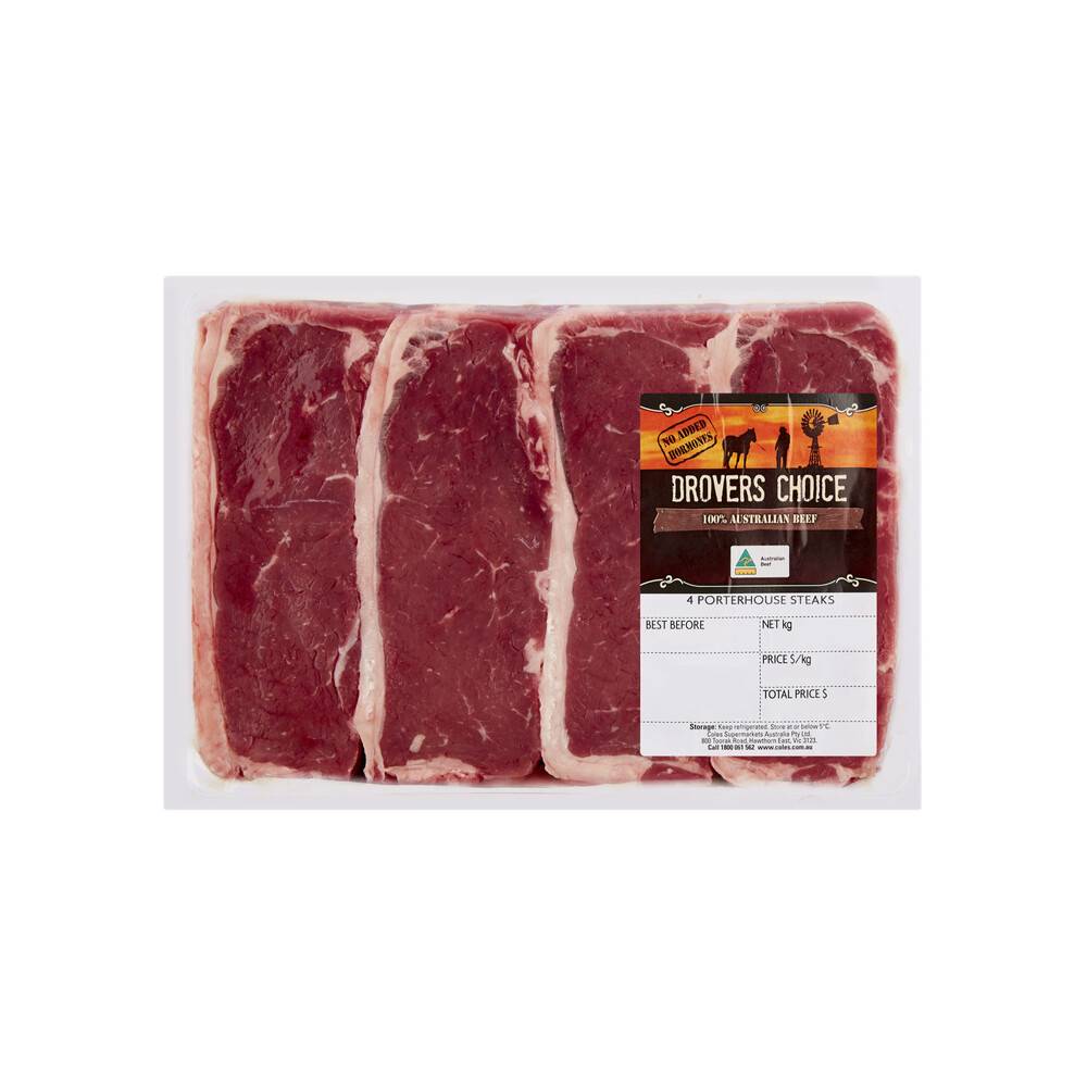 Drovers Choice No Added Hormone Beef Porterhouse Steak approx. 780g