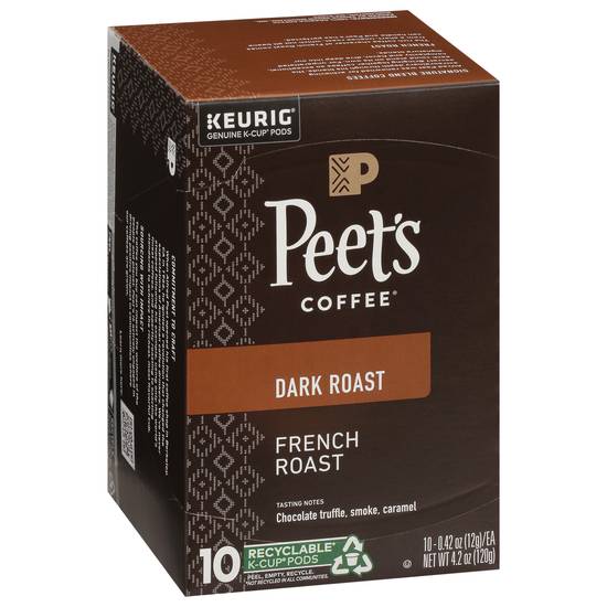 Peet's Coffee French Dark Roast Coffee K-Cup Pods (10 ct, 0.42 oz)