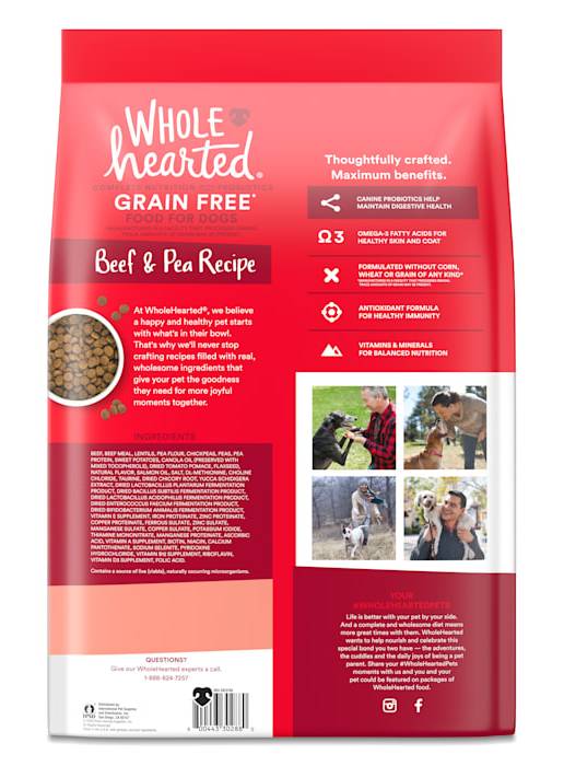 Whole Grains Wholehearted Dog Food Beef And Pea WholeHearted Beef
