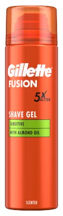 Gillette Skin Fusion Shave Gel With Almond Oil For Sensitive Skin (200ml)