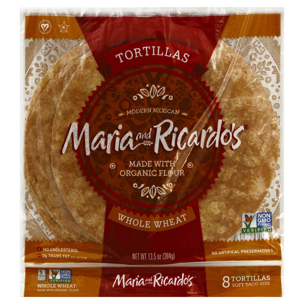 Maria and Ricardo's Organic Whole Wheat Tortillas (8 ct)