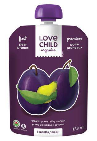 Nature's Path Simple First Organic Puree 6 Months Baby Food, Pear Prunes (128 ml)