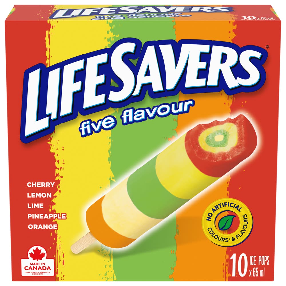 Life Savers Ice Pops, Assorted (10 x 65 ml)