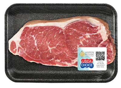 Aspen Ridge Choice Beef Striploin Steak Boneless - Lb