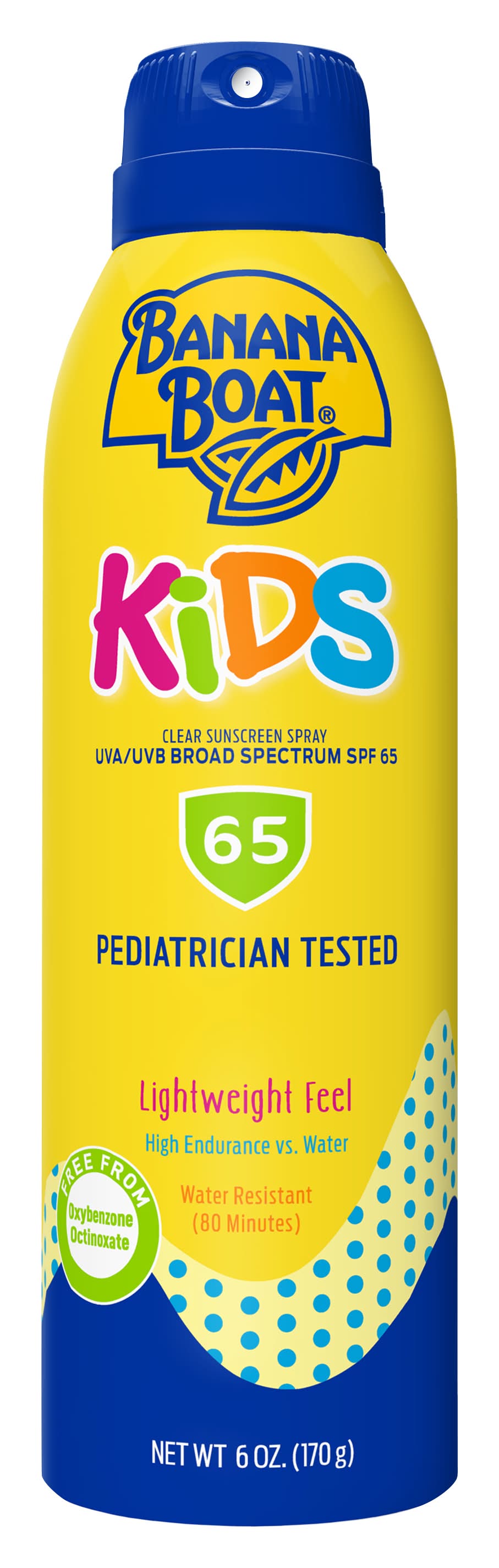 Banana Boat Kids Broad Spectrum Spf 65 Clear Sunscreen Spray (6 oz)