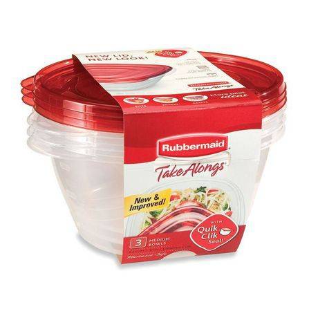 Rubbermaid Takealongs pack Of 3 (3pk medium bowl 6.2 cup/1.4l)