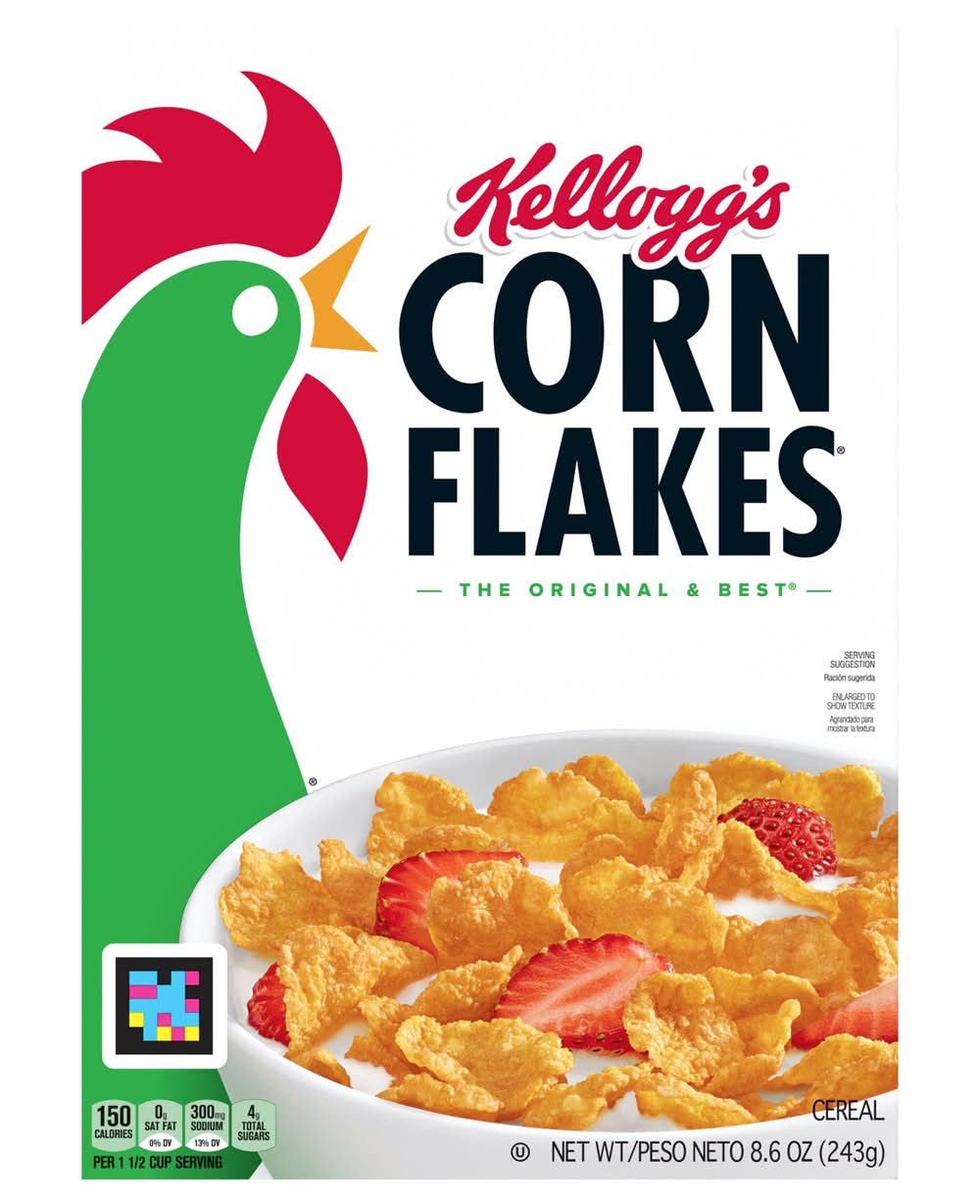 Corn Flakes Kellogg's Breakfast Cereal Kids Cereal (8.6 oz)