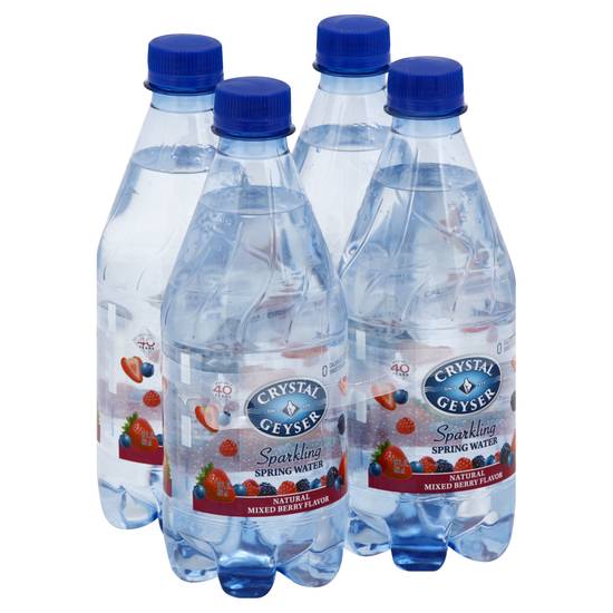 Crystal Geyser Sparkling Mineral Water (4 ct, 18 fl oz) (mixed berry)