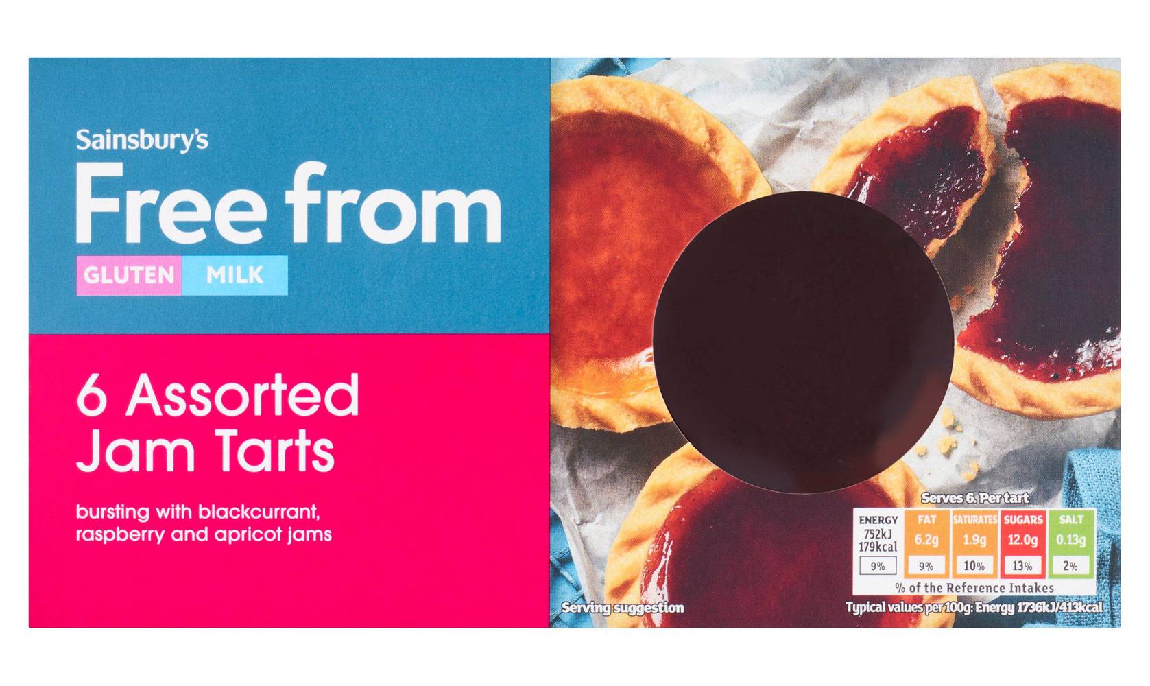 Sainsbury's Assorted, Jam Tarts (6 pack)