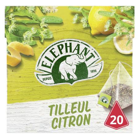 Infusion Tilleul Citron ELEPHANT - la boite de 20 sachets - 28g