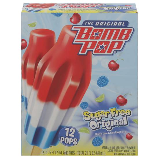 Bomb Pop Cherry Lime and Blueberry Frozen Confections (12 ct)