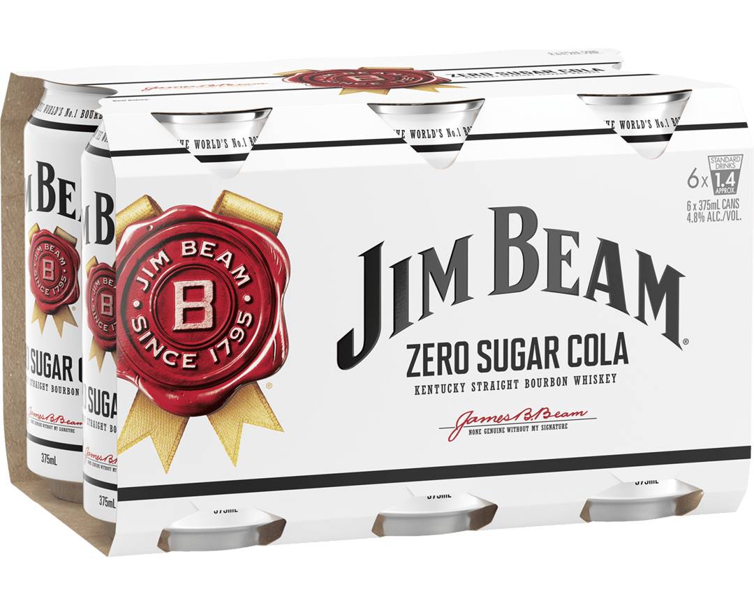 Jim Beam Zero Sugar Cola Cans 6x375 ml
