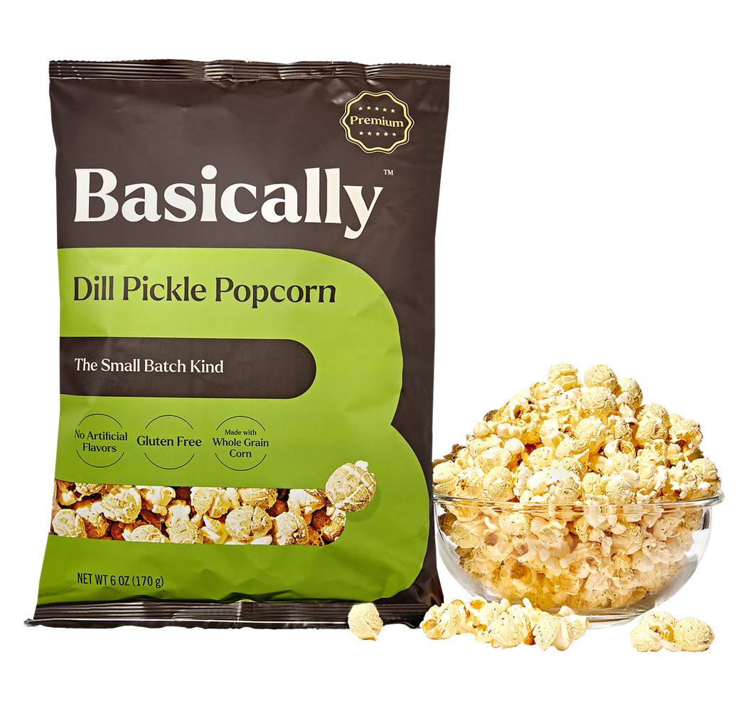 Basically Premium Dill Small Batch Popcorn, Pickle (6 oz)
