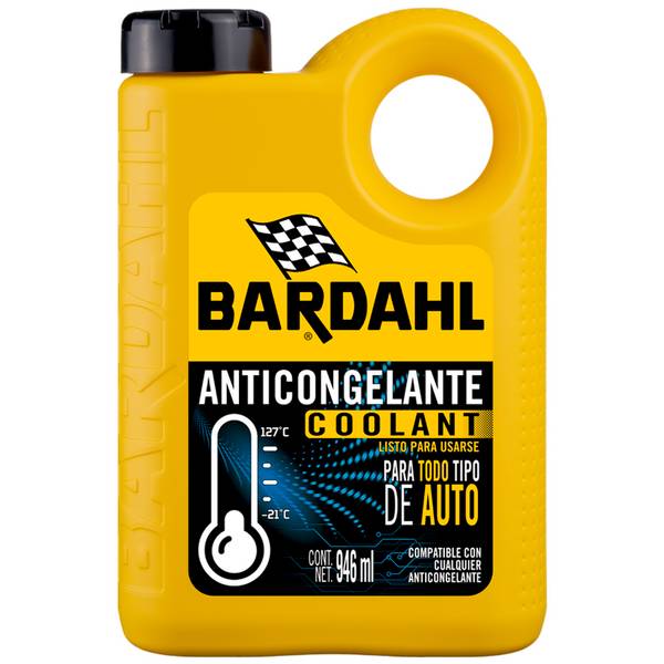 Bardahl coolant anticongelante todo tipo de autos (946 ml)