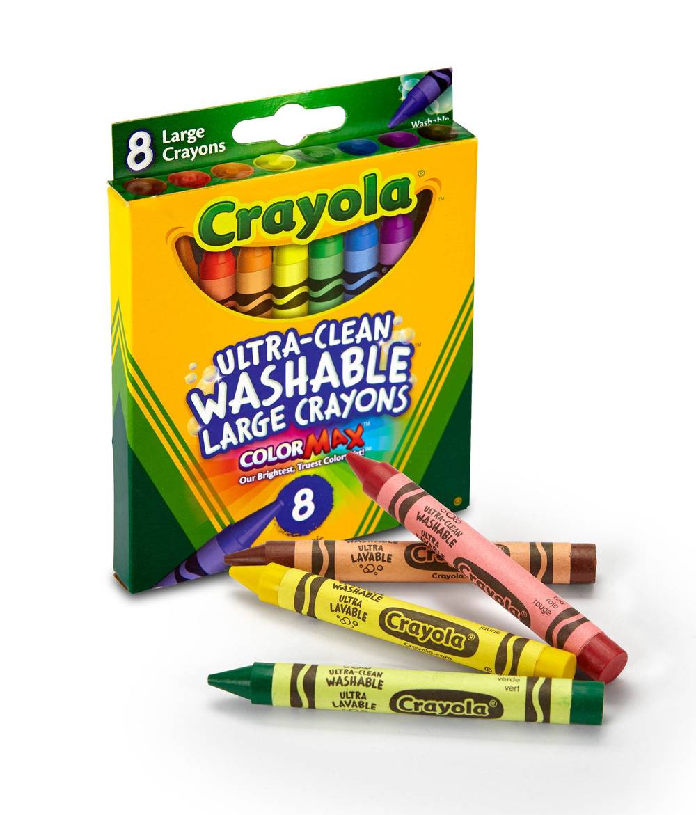 Crayola Large Ultra-Clean Washable Crayons - 8 ct