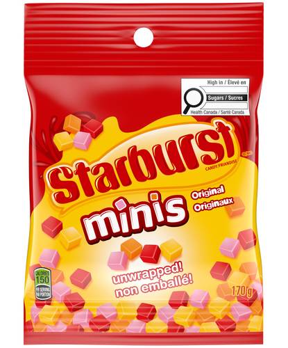 Starburst Original Unwrapped Mini Chewy Candy Sharing Bag (170 g)