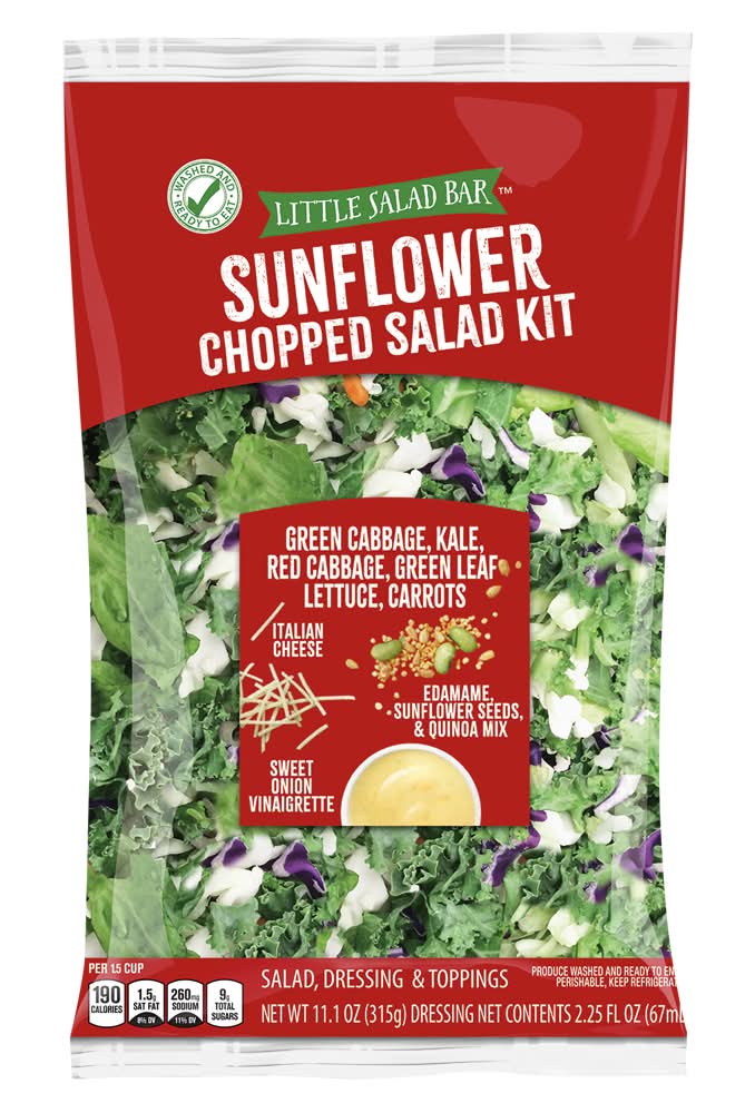 Little Salad Bar Sunflower Chopped Dressing & Toppings Kit (2 ct)