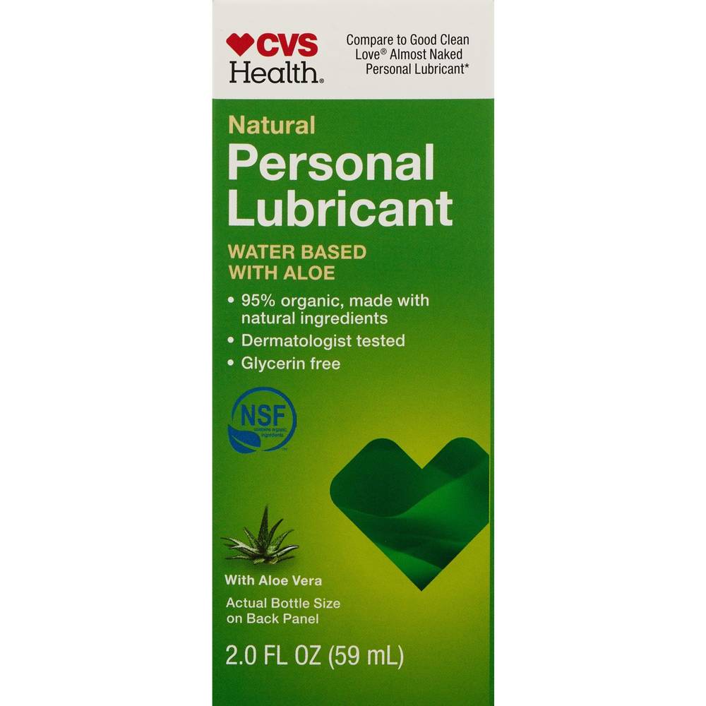 CVS Health Natural Personal Lubricant, 2 FL OZ