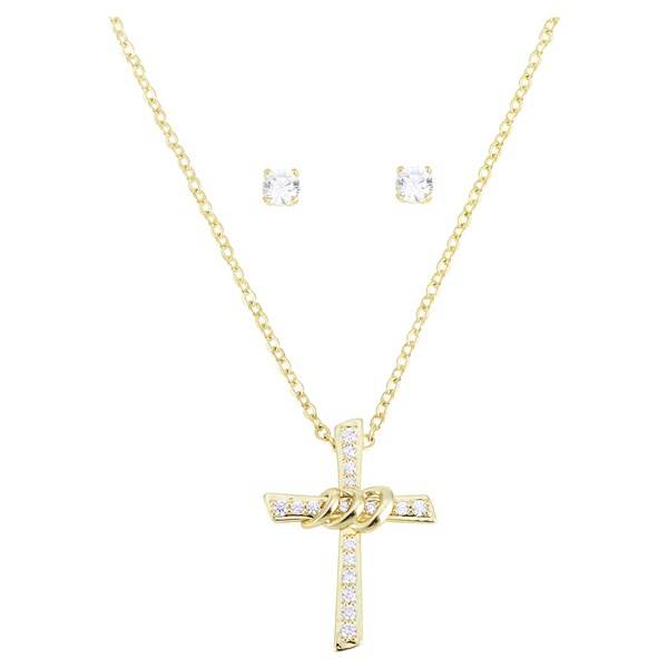 Radiance Cross Necklace and Earring Set