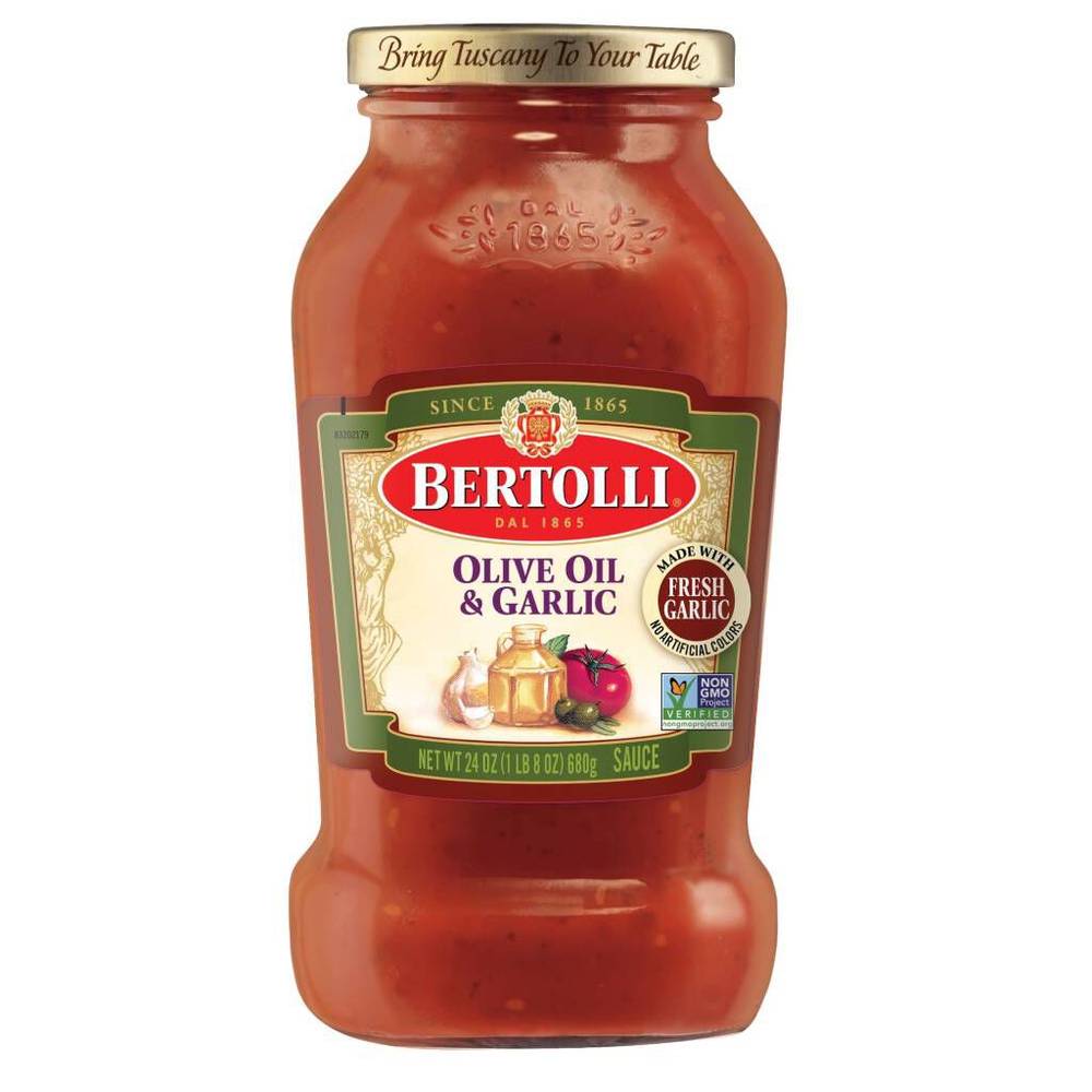 Bertolli · Salsa para pasta aceite de oliva tomate y ajo (680 g)