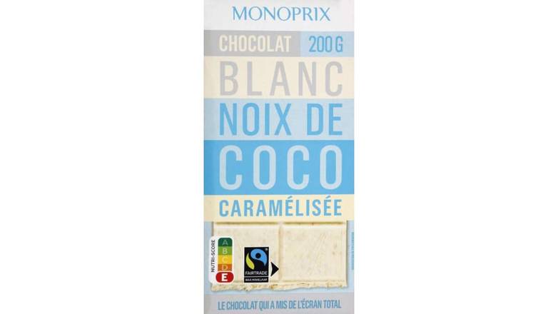 Monoprix - Chocolat blanc (noix de coco - caramel)