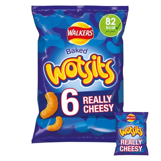 Walkers Wotsits Really Cheesy Multipack Snacks Crisps 6x16.5g