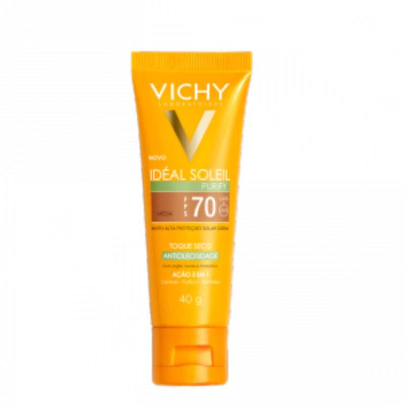 Vichy capital soleil uv-age purify fps70 cor média (40g)