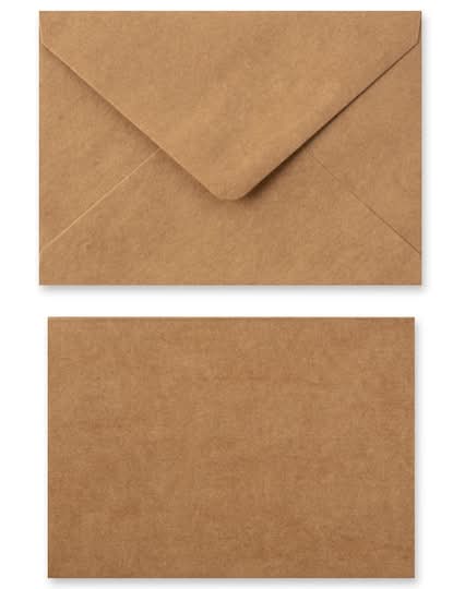 Recollections Kraft Flat Cards & Envelopes, 4.25" X 5.5", Brown (10 ct)