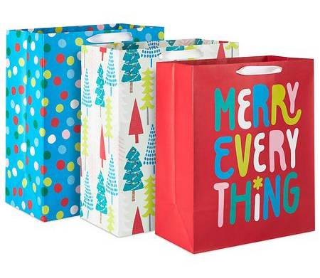 Hallmark Christmas Gift Bag, Large (3 ct)
