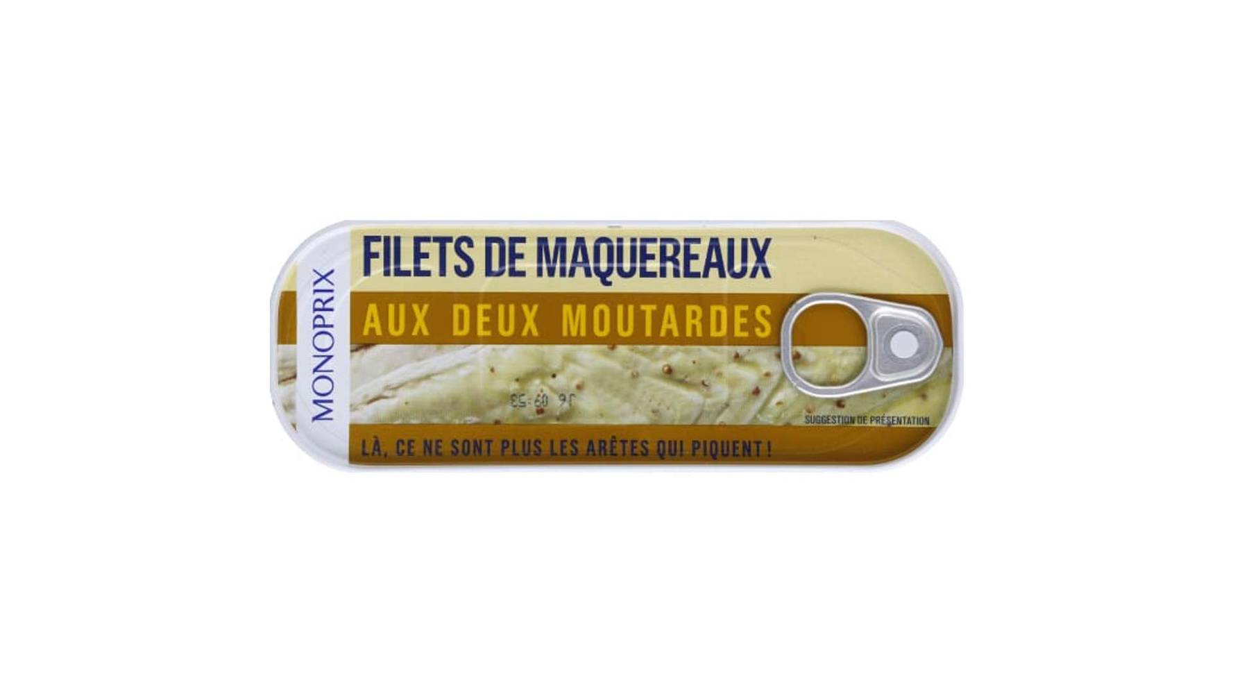Monoprix - Filets de maquereaux aux deux moutardes (85g)