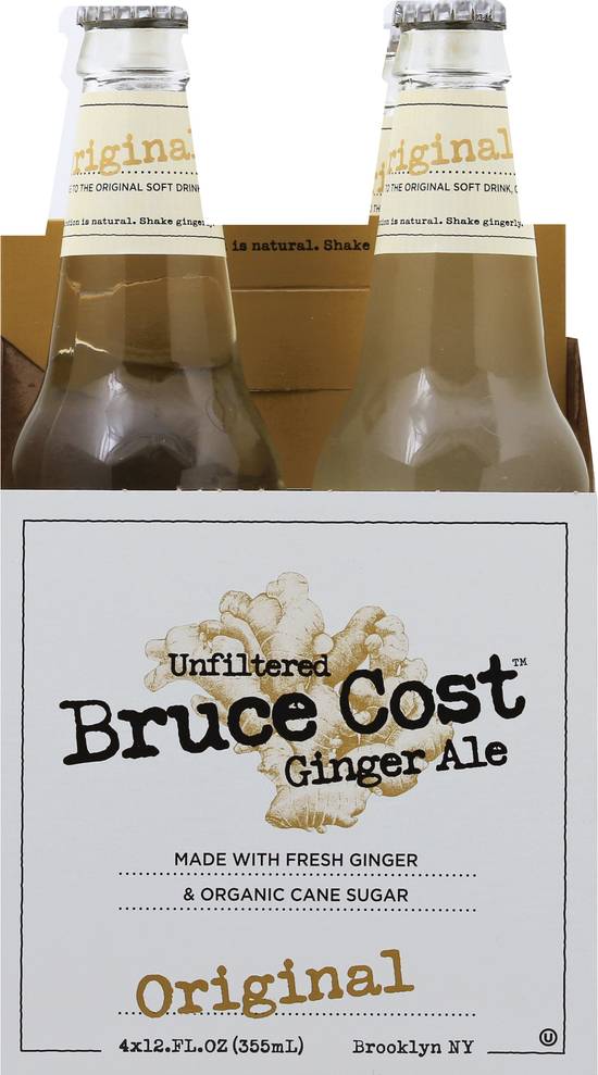 Bruce Cost Ginger Ale Original Soft Drink (4 pack, 12 fl oz) (ginger)