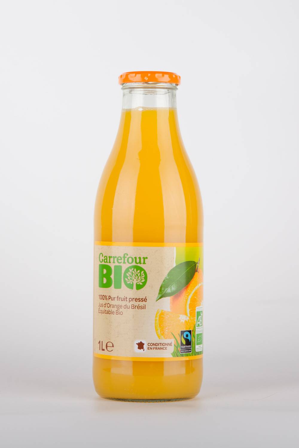 Carrefour Bio - Pur jus jus d'orange (1L)