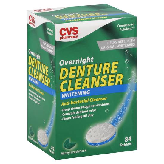 Cvs Pharmacy Overnight Anti-Bacterial Whitening Denture Cleanser
