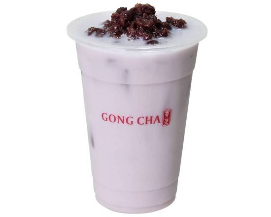 Taro Milk Drink with Red Bean