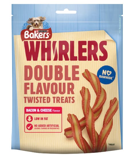 Baker's Bacon-Cheese, Whirlers Dog Treats (130g)