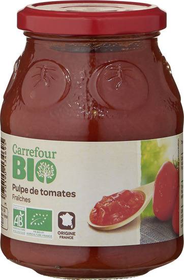 FID - Sauce bio pulpe de tomates fraîches CARREFOUR BIO - le bocal de 400g