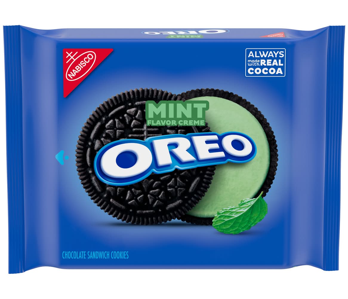 Oreo Chocolate Sandwich Cookies, Mint (14.03 oz)