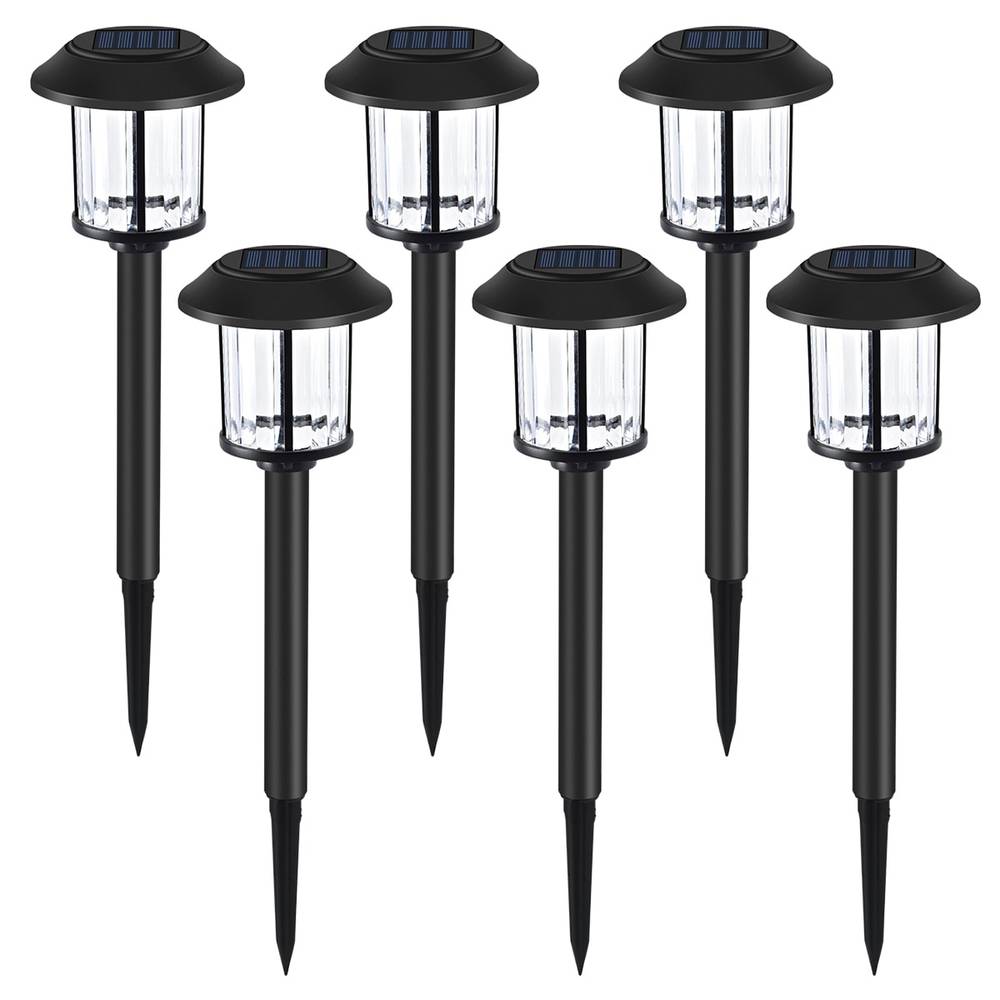 Harbor Breeze 6-Pack 10-Lumen 0.075-Watt Black Solar LED Outdoor Path Light Kit (3000 K) | TS0712