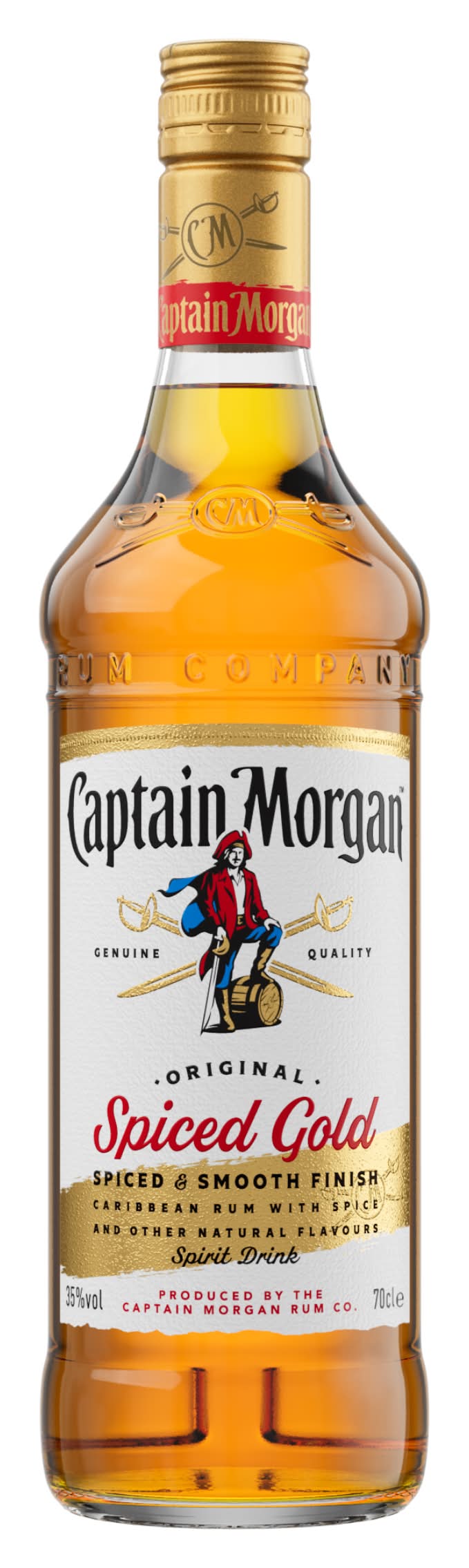 Captain Morgan Original Spiced & Smooth Gold Finish Rum Based Spirit Drink (700mL)
