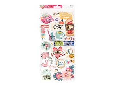 American Crafts Amy Tangerine Heart and Hustle Stickers, Assorted Colors, 20/Pack (341885)