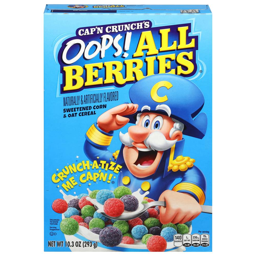 Cap'n Crunch All Berries Sweetened Corn & Oat Cereal (10.3 oz)