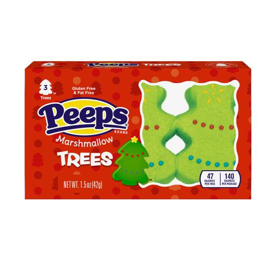 Peeps Marshmallow Trees Christmas Candy - 3 ct