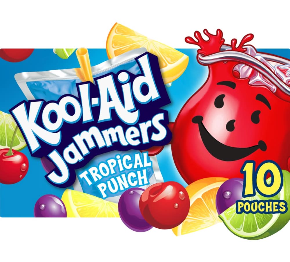 Kool-Aid Jammers Tropical Punch Flavored Drink, Box, Pouches
