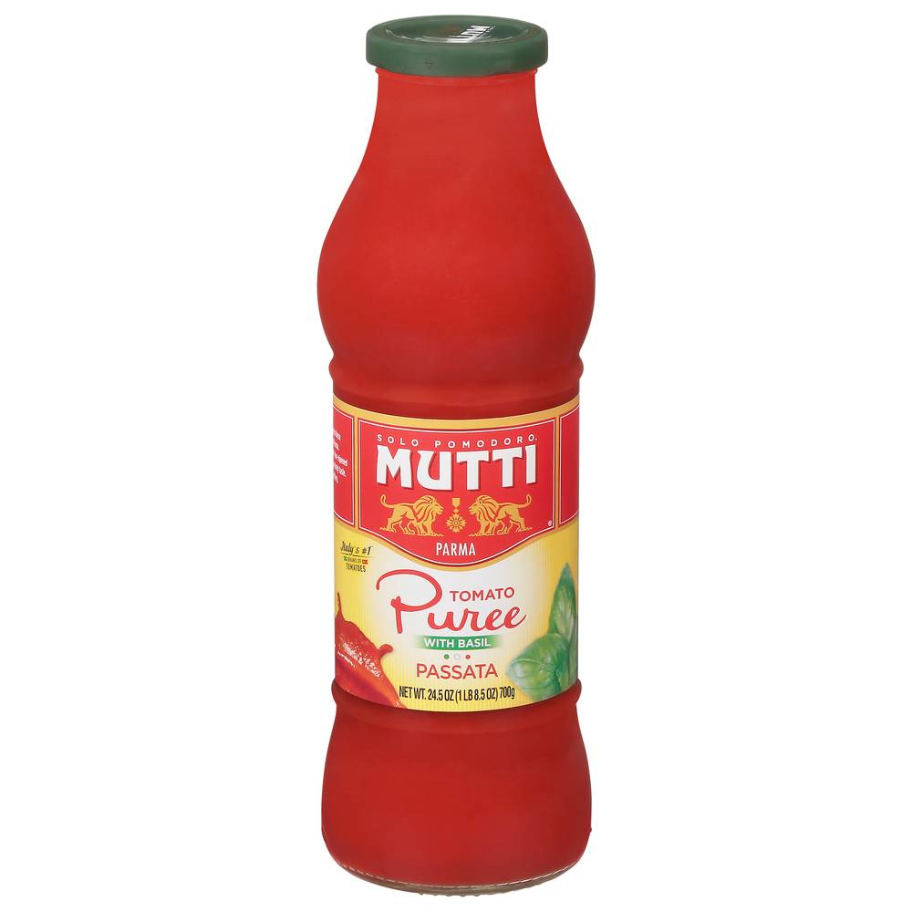 Mutti Passata Tomato Puree Sauce, Basil (24.5 oz)