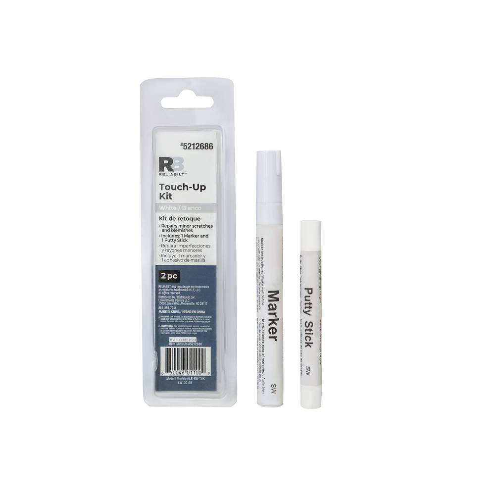 RELIABILT 7.24-in W x 0.88-in H x 2.01-in D White Painted Cabinet Touch-up Kit | LS-SW-TUK